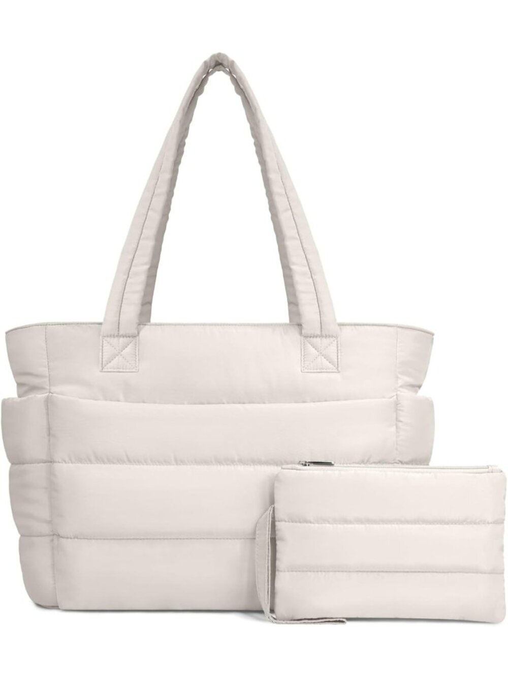 Lightweight Quilted Puffer Tote Bag for Women | Spacious Handbag for Work